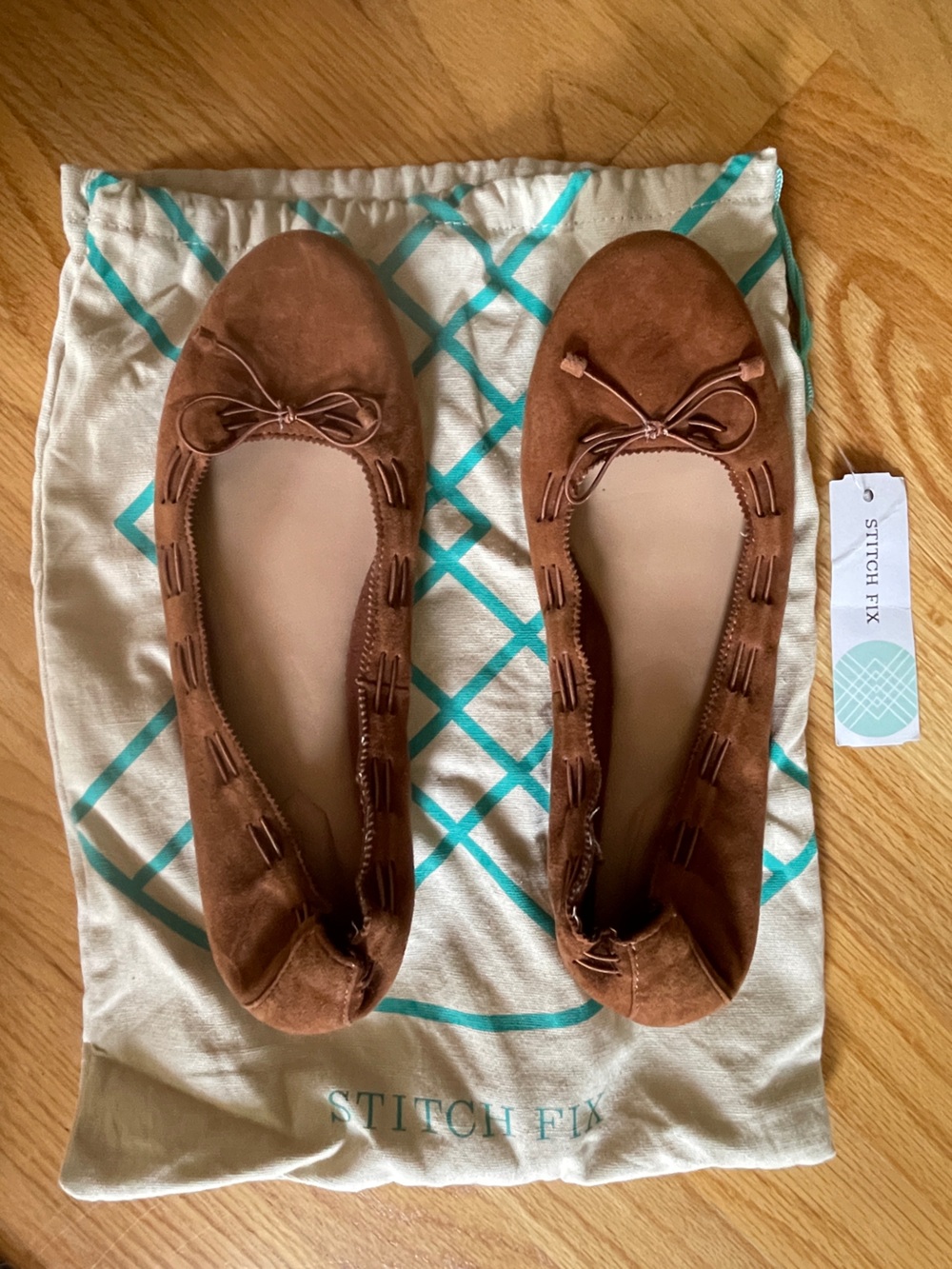Brown Suede Ballet Flats